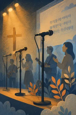 Korean Church Praise Team Microphones at Rehearsal