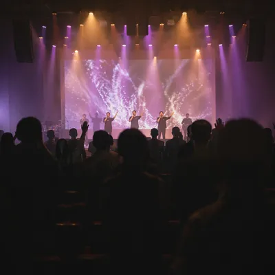 Korean Church Praise Team Stage Lights