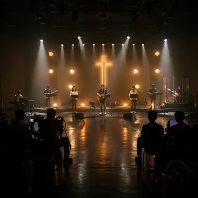 Korean Church Praise Team Stage Rehearsal