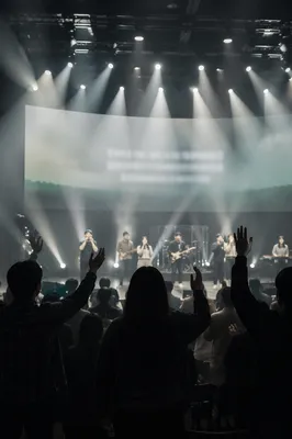 Korean Church Praise Team Under Stage Lights