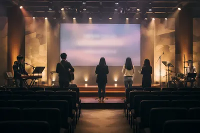 Korean Church Praise Team Rehearsal Stage