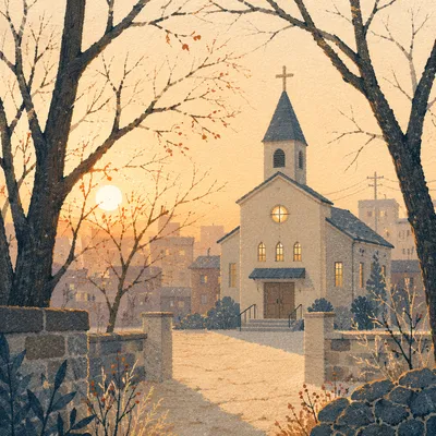 Dawn Prayer at a Quiet Korean Church