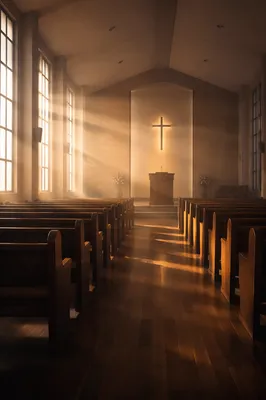Dawn Prayer in Empty Korean Church