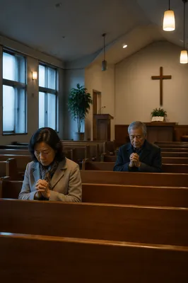 Dawn Prayer in a Korean Church