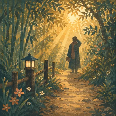 Early Morning Prayer Walk in Forest