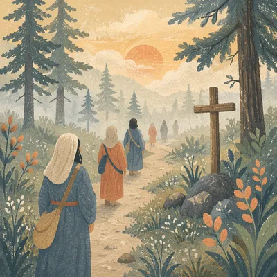 Early Morning Prayer Walk in Korean Pines