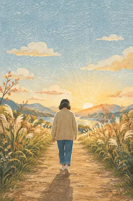 Early Morning Prayer Walk Through Wild Grass