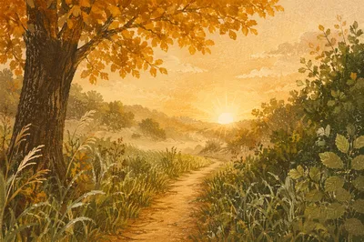 Serene Early Morning Prayer Path
