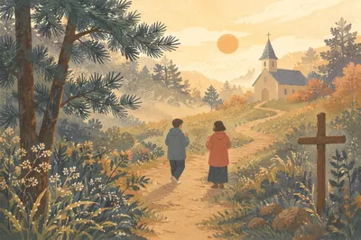 Early Morning Prayer Walk in Korean Countryside