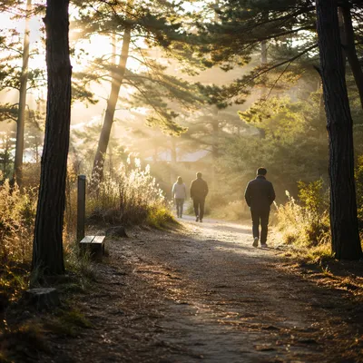 Early Morning Prayer Walk Forest Path