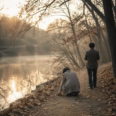 Early Morning Prayer Walk by Quiet Pond