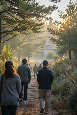 Early Morning Prayer Walk Forest Path