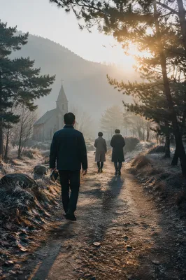 Early Morning Prayer Walk on Nature Path