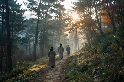 Early Morning Prayer Walk Through Quiet Pines