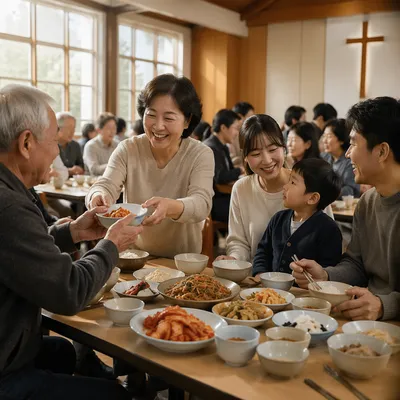 Korean Fellowship Meal in Community Hall