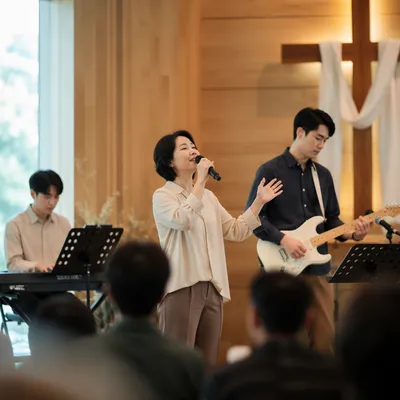 Korean Praise Team on Church Stage