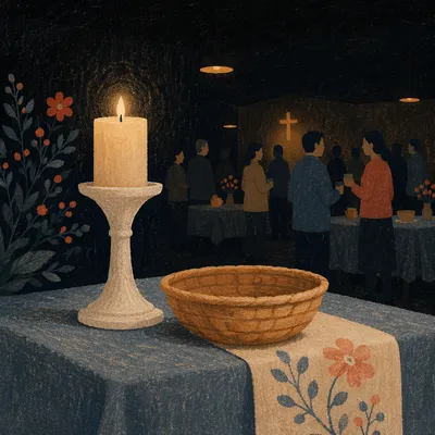 Korean Church Mission Fundraiser Candle Table