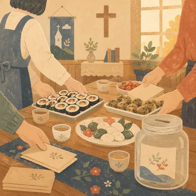 Korean Church Mission Fundraiser Table