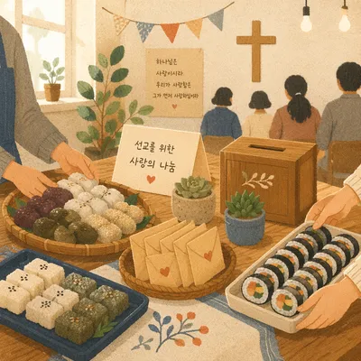 Korean Church Mission Fundraiser Table