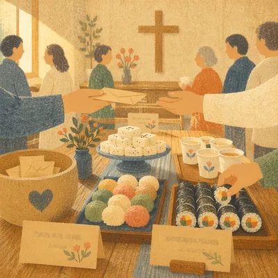 Korean Church Mission Fundraiser Table