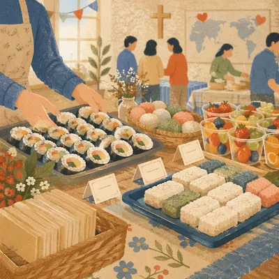 Korean Church Mission Fundraiser Table