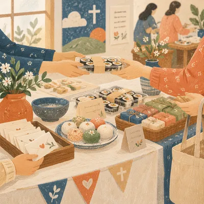 Korean Church Mission Fundraiser Table