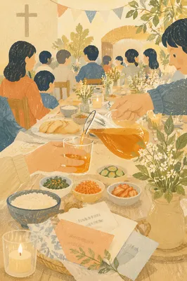 Korean Church Mission Fundraiser Dinner Table