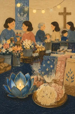 Korean Church Mission Fundraiser Gift Table