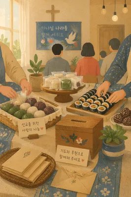 Korean Church Mission Fundraiser Table