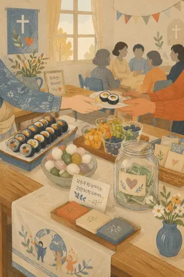 Korean Church Mission Fundraiser Table