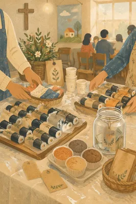 Korean Church Mission Fundraiser Table