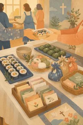 Korean Church Mission Fundraiser Table