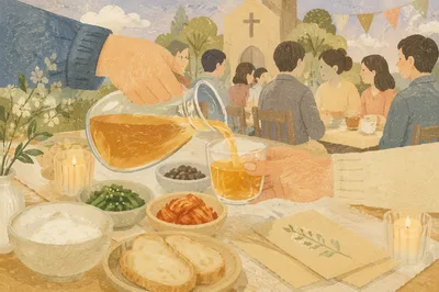 Korean Church Mission Fundraiser Dinner Table