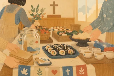 Korean Church Mission Fundraiser Table