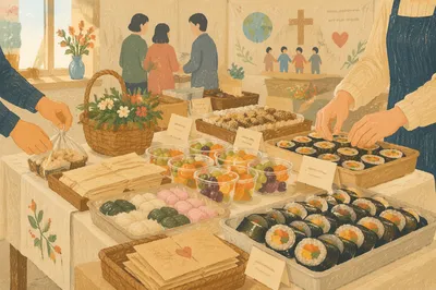 Korean Church Mission Fundraiser Table