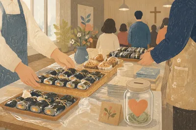 Korean Church Mission Fundraiser Table