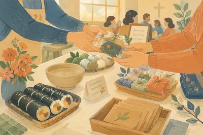 Korean Church Mission Fundraiser Table