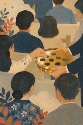 Korean Church Offering Basket Moment