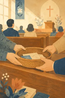 Korean Church Offering Basket Moment