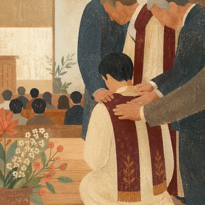 Korean Church Ordination Laying on Hands