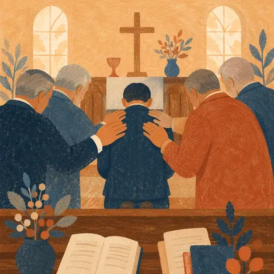 Korean Church Ordination Laying on Hands