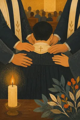 Korean Church Ordination Prayer by Candlelight