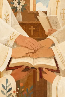 Korean Church Ordination Laying on Hands