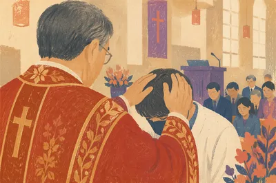 Korean Church Ordination Laying on Hands