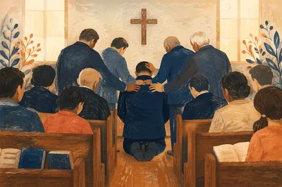 Korean Church Ordination Laying on Hands