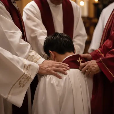 Korean Church Ordination Laying on Hands