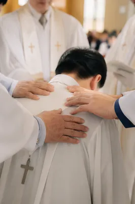 Ordination Prayer Hands in Korean Church