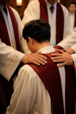 Korean Church Ordination Laying on Hands