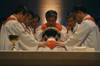 Korean Church Ordination Laying on Hands