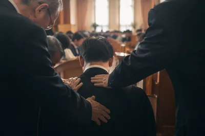 Korean Church Ordination Laying on Hands